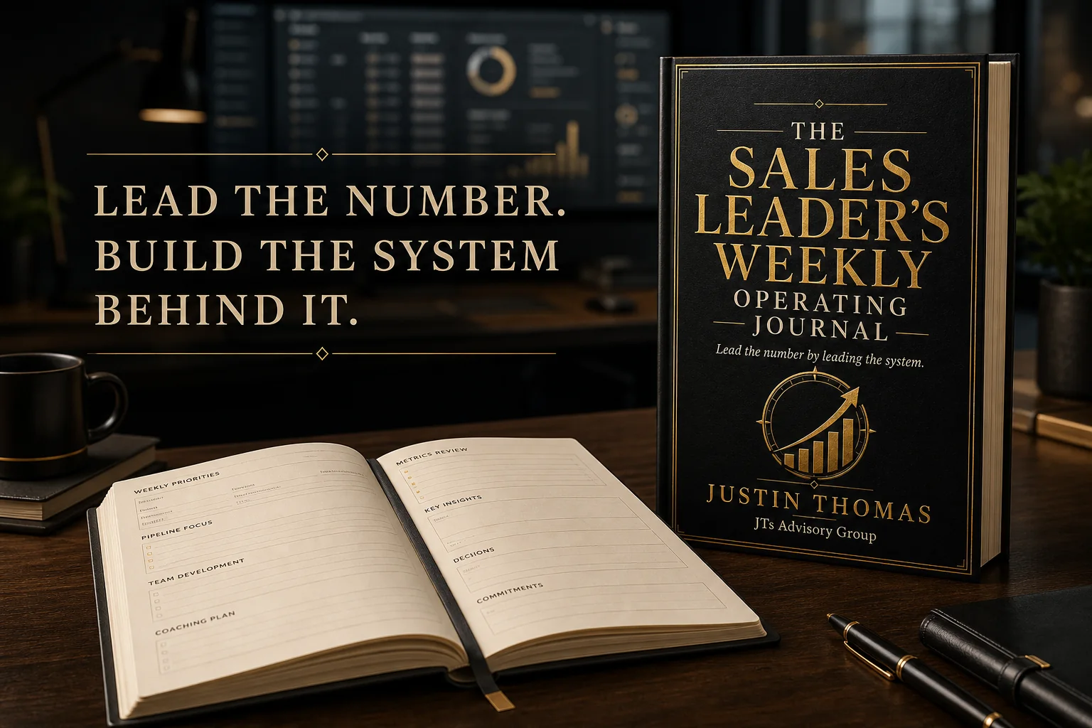 The Sales Leader’s Weekly Operating Journal in a premium leadership setting